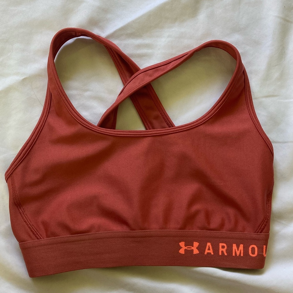UNDERARMOUR Pink Sports Bra - Size S